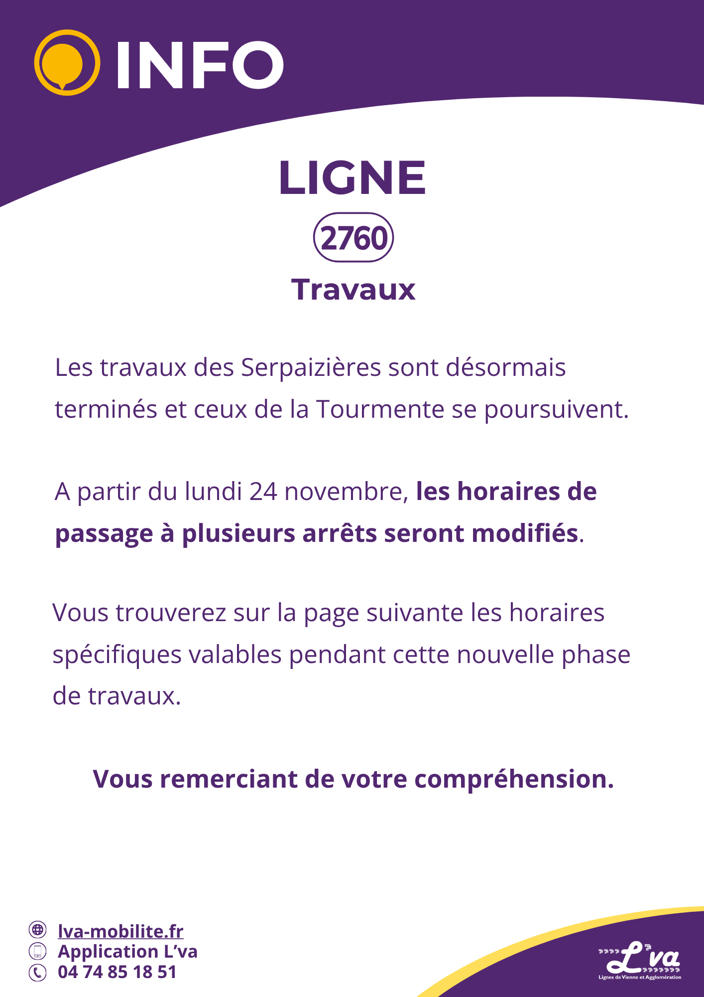 Ligne 2760 - Travaux