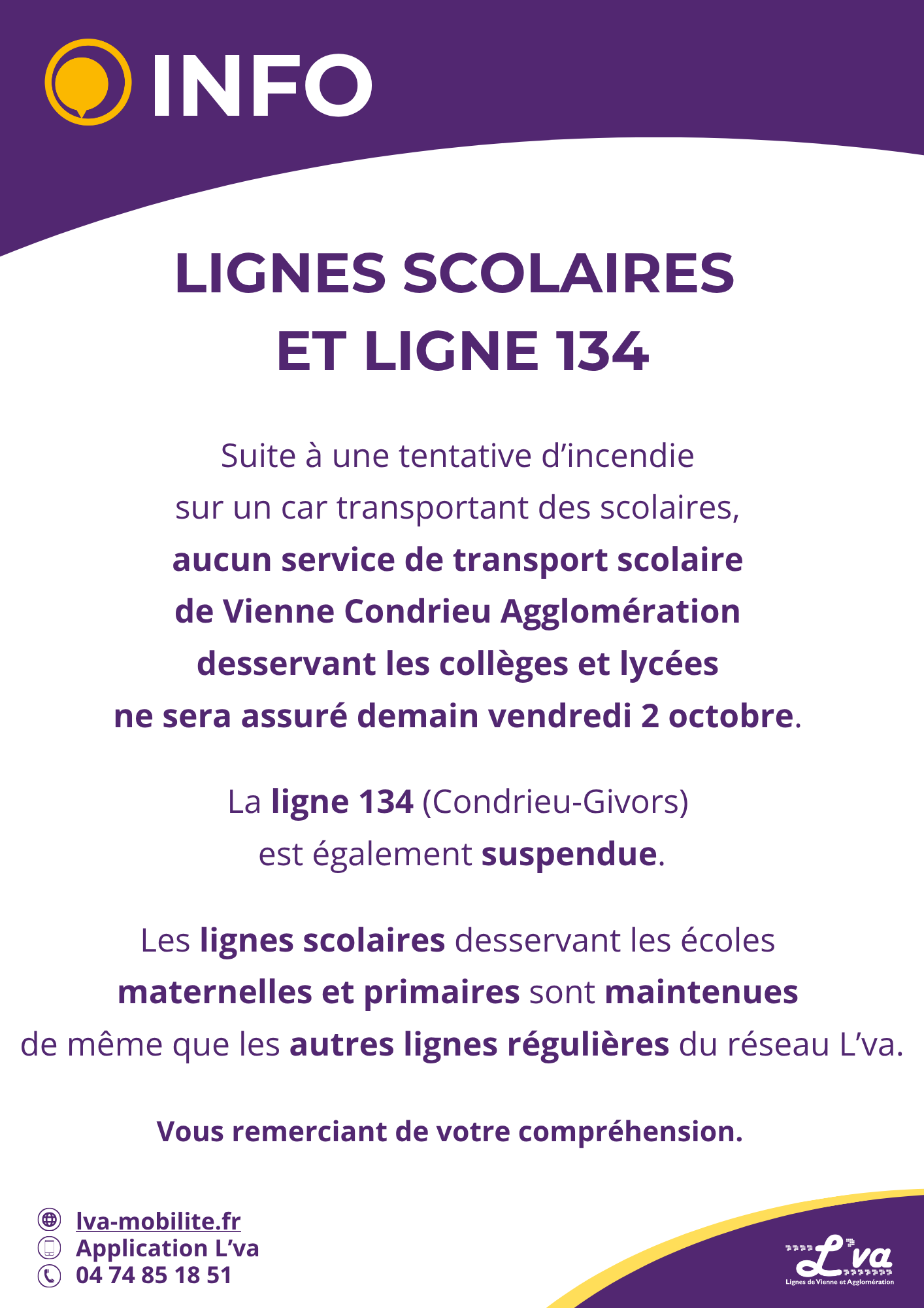 Les scolaires et 134