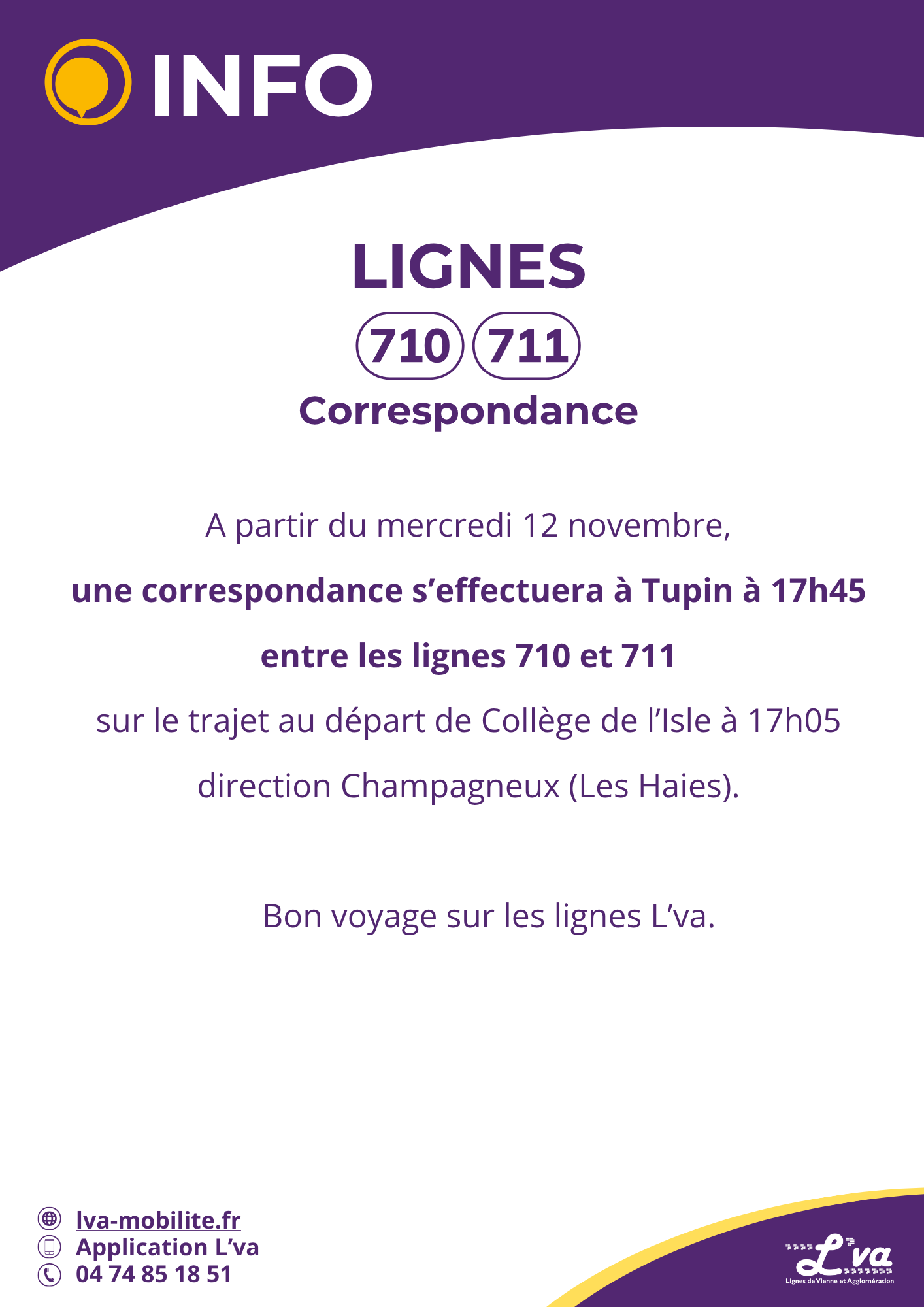Lignes 710 711 - Correspondance