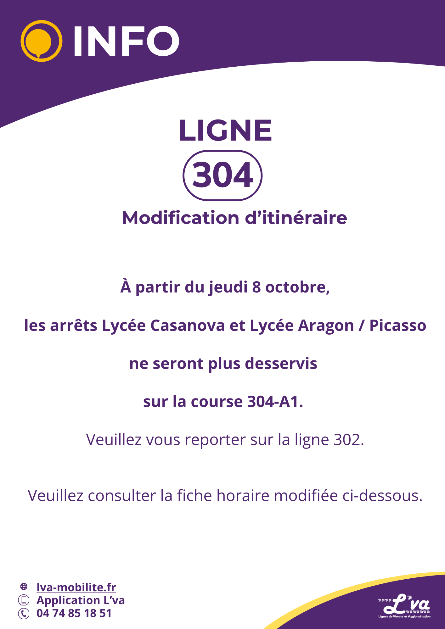 Modification d'itinéraire