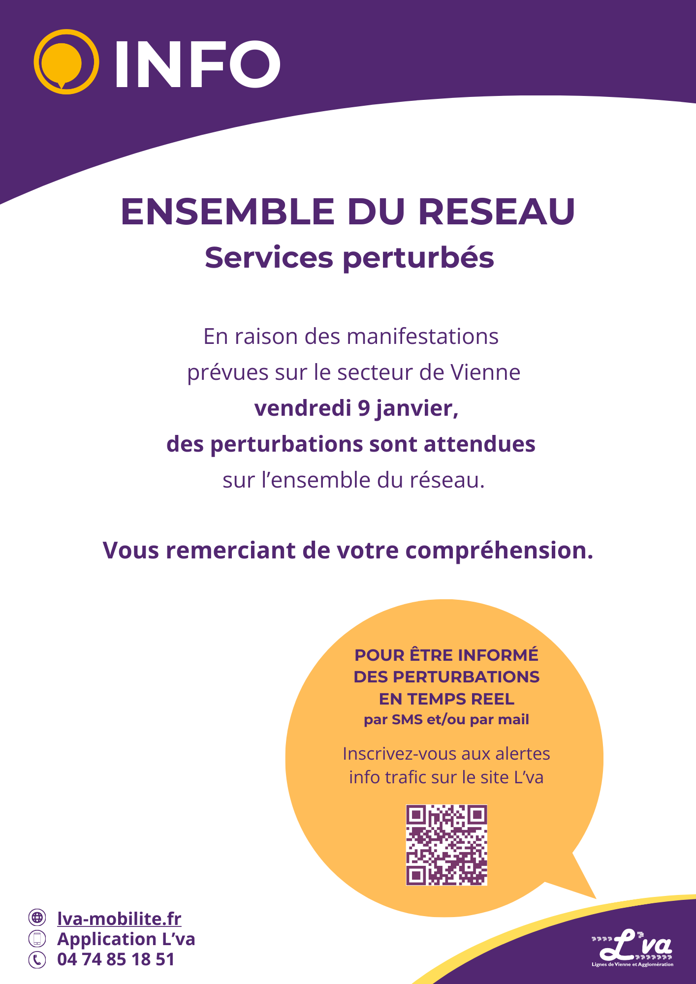 Des perturbations sont attendues le vendredi 9 janvier