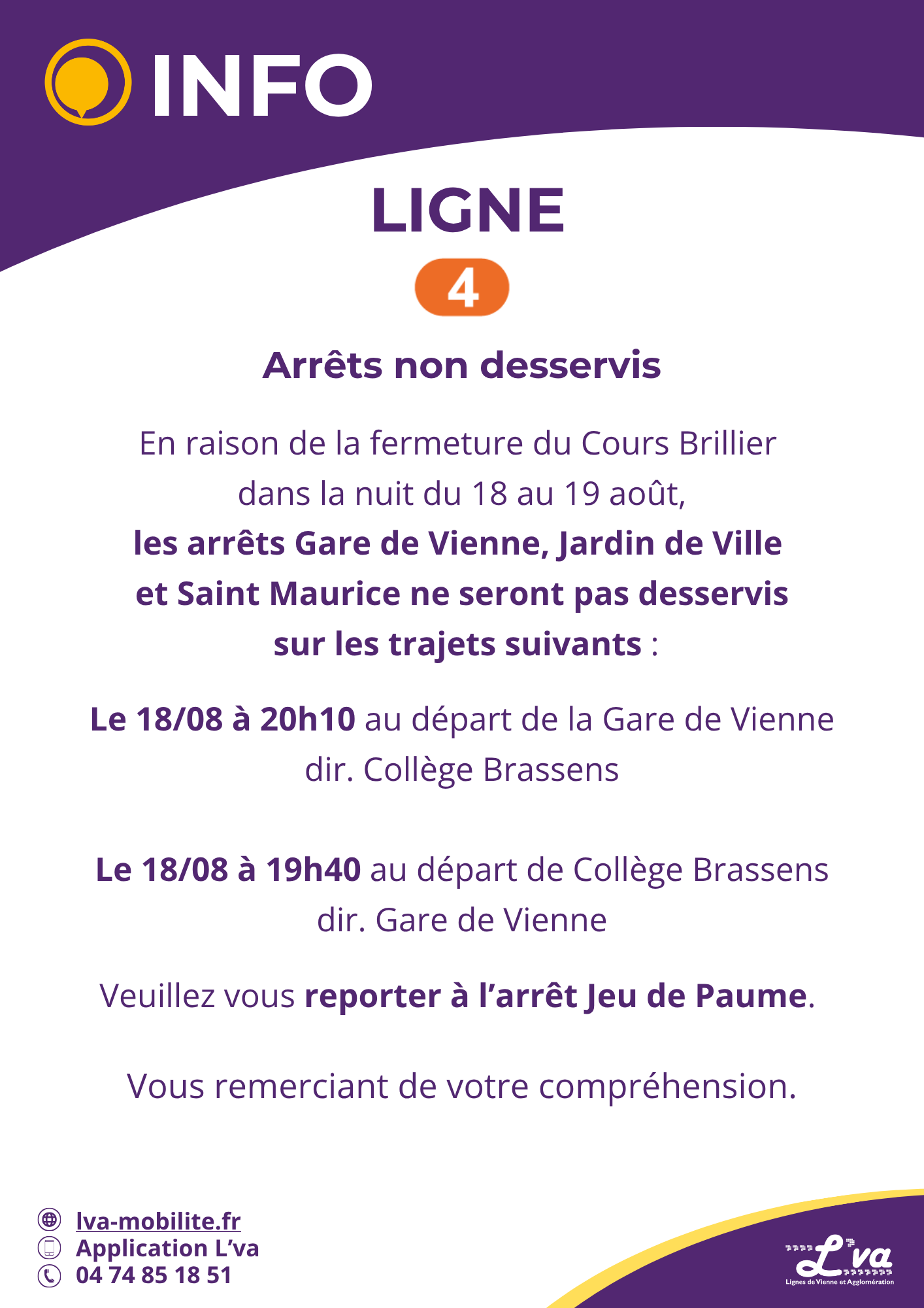 Impacts ligne 4