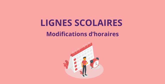Lignes scolaires : modification d'horaires