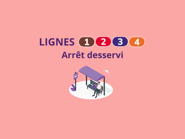 Lignes 1, 2, 3, 4 - Arrêt desservi
