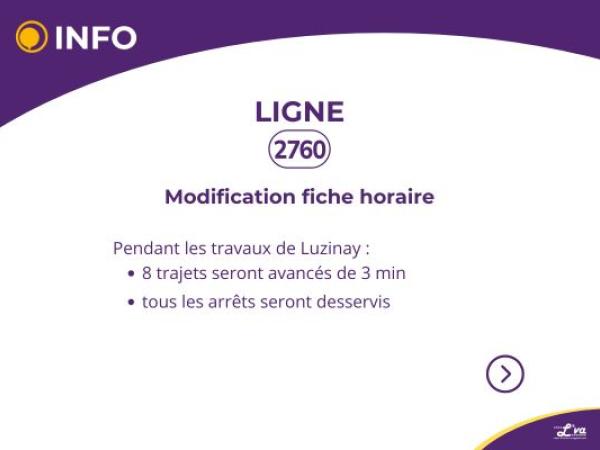 Pendant les travaux de Luzinay, 8 trajets seront avancés de 3 minutes